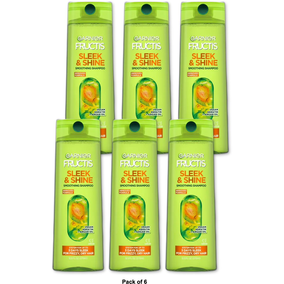 Garnier Fructis Sleek And Shine Fortifying Shampoo 12.5Oz (Pack of 6)