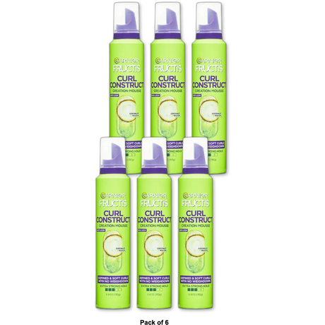 Garnier Fructis Style Curl Construct Mousse Extra Strong 6.8Oz (Pack of 6)
