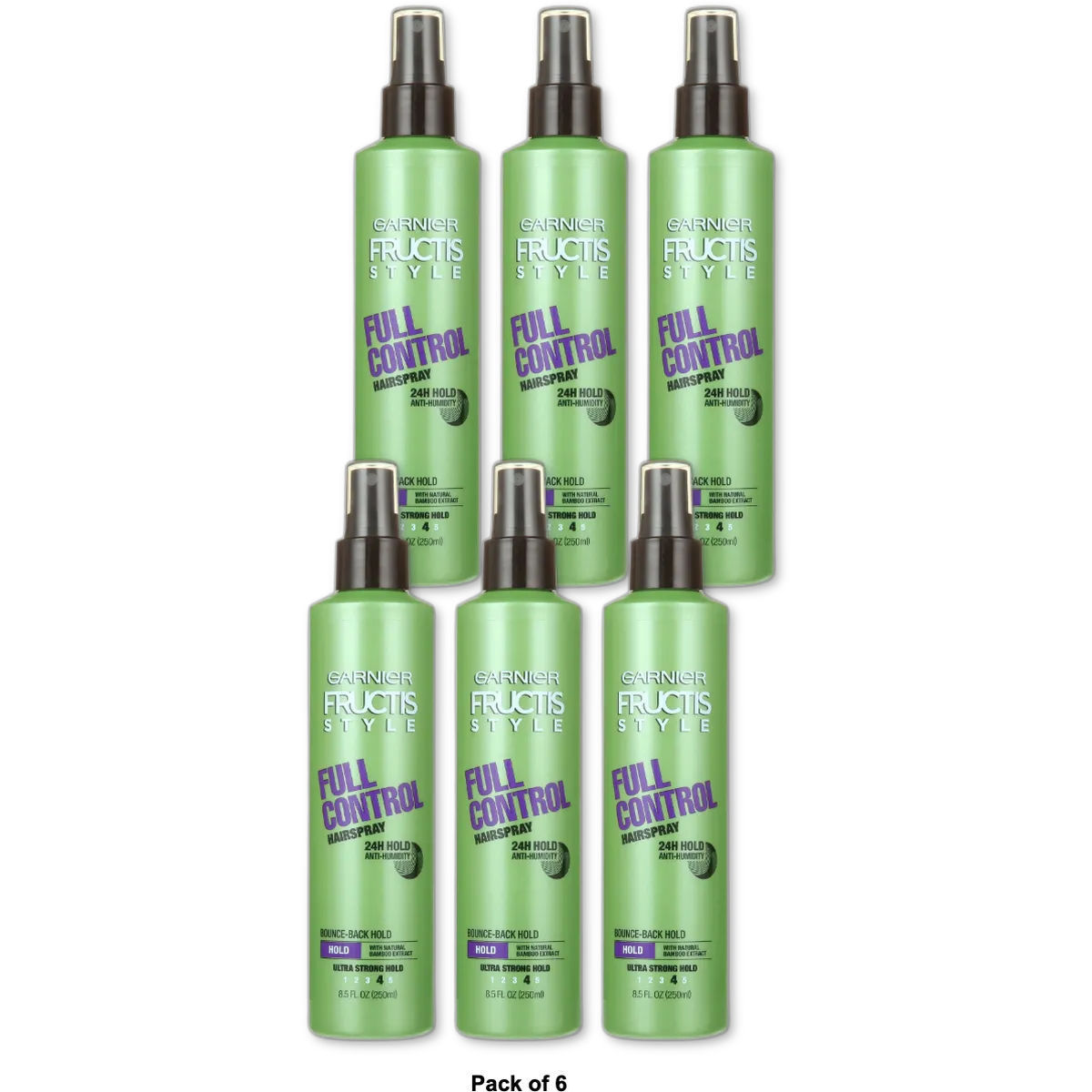 Garnier Fructis Style Full Control Hairspray Non-Aerosol Ultra Strong 8.5Oz (Pack of 6)