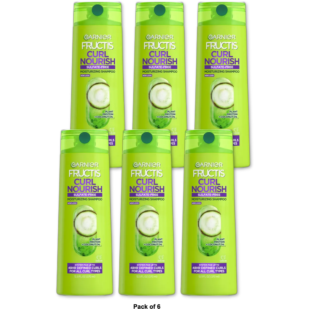 Garnier Hair Care Fructis Triple Nutrition Curl Nourish Shampoo 12.5Oz (Pack of 6)