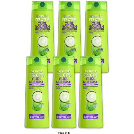 Garnier Hair Care Fructis Triple Nutrition Curl Nourish Shampoo 12.5Oz (Pack of 6)