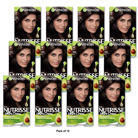 Garnier Nutrisse Nourishing Permanent Hair Color Creme 30 8.48oz (Pack of 12)