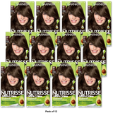 Garnier Nutrisse Permanent Nourishing Color Treatment With Cocoa Bean Dark Golden Brown # 43Kit 8.48oz (Pack of 12)