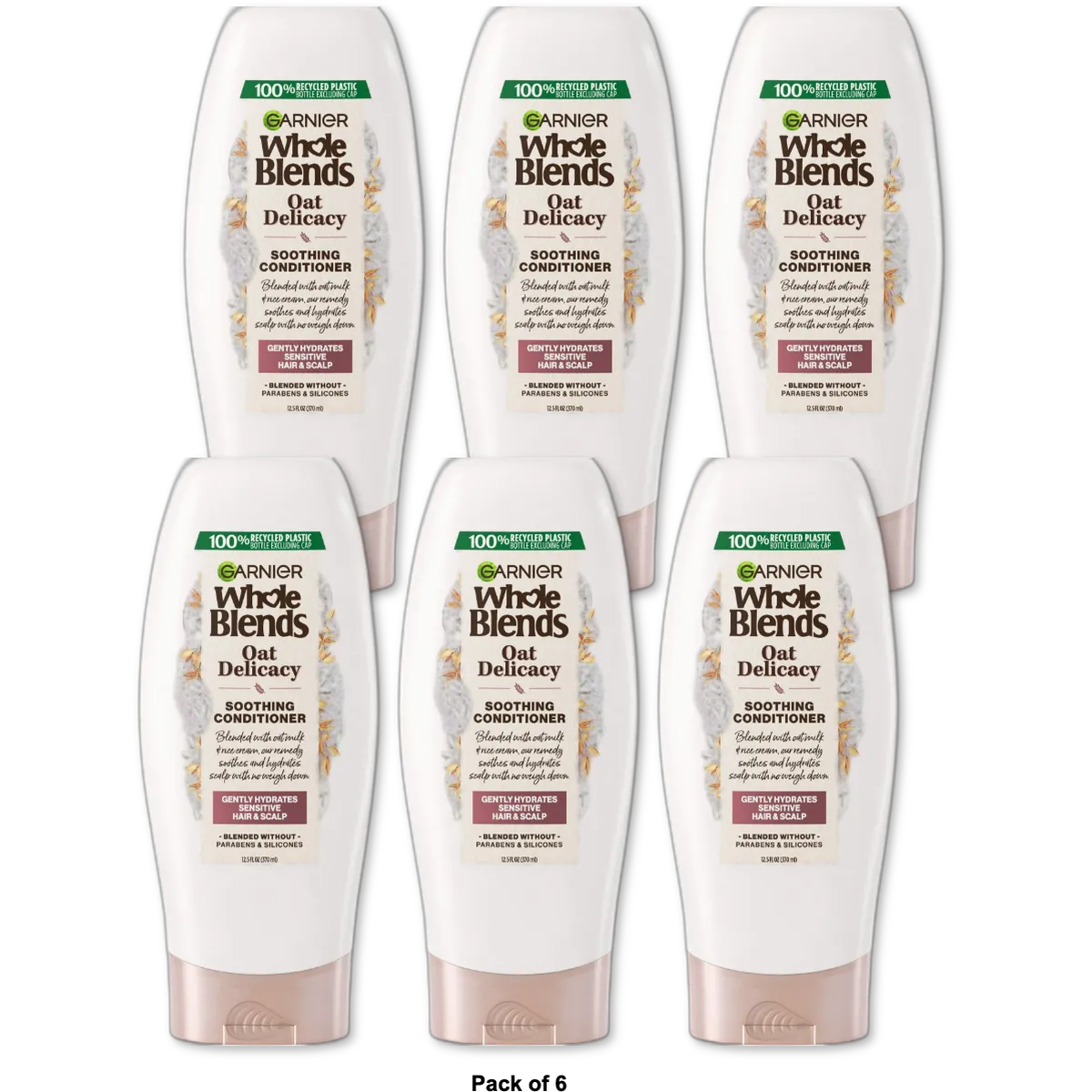 Garnier Whole Blends Gentle Conditioner Oat Delicacy 12.5Oz (Pack of 6)