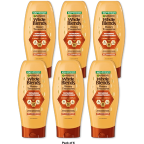 Garnier Whole Blends Repairing Conditioner Honey Treasures Damaged Hair 12.5Oz (Pack of 6)