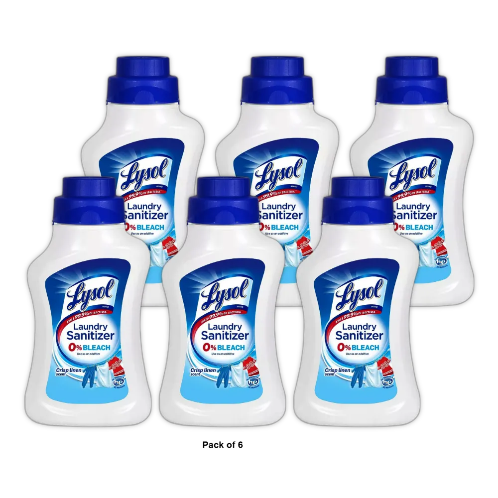 Lysol Laundry Sanitizer Additive Crisp Linen 41Oz (Pack of 6)