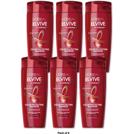 Loreal Paris Advanced Haircare Color Vibrancy Intensive Protecting Hair Shampoo 12.6Oz (Pack of 6)