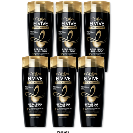Loreal Paris Advanced Haircare Total Repair 5 Restoring Shampoo12.6Oz (Pack of 6)