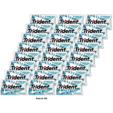 Trident White Wintergreen Gum 16Ct 0.96Oz (Pack of 162)