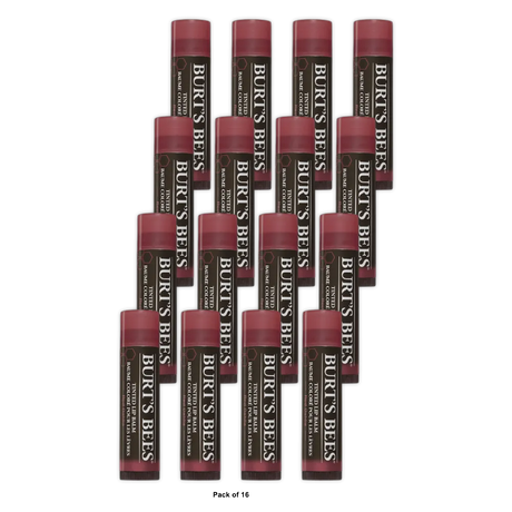 Burts Bees Tinted Lip Balm Red Dahlia 0.15Oz (Pack Of 16)