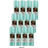 L'Oreal Paris Magic Root Cover Up Temporary Gray Concealer Spray Medium Brown 2Oz (Pack of 12)