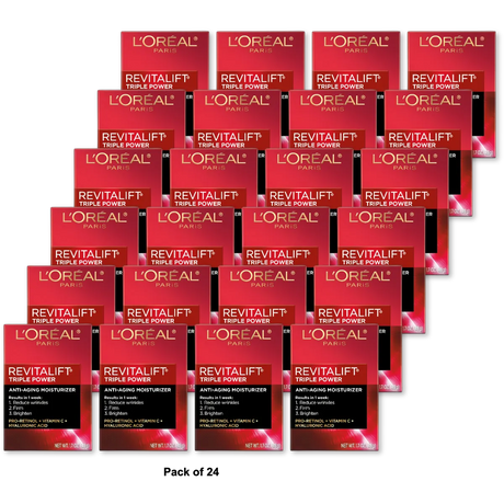 LOreal Paris Revitalift Triple Power Anti Aging Moisturizer 1.7Oz (Pack of 24)