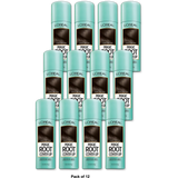 Loreal Paris Root Cover Up Dye Temporary Gray Concealer Spray Dark Brown 2Oz (Pack of 12)