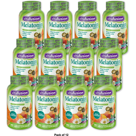 Vitafusion Melatonin Gummy Vitamins 140 Count 13.68oz (Pack of 12)