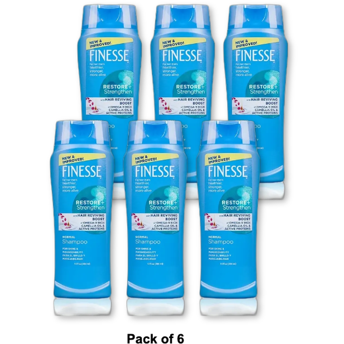 Finesse Restore + Strength Normal Shampoo 13Oz (Pack of 6)