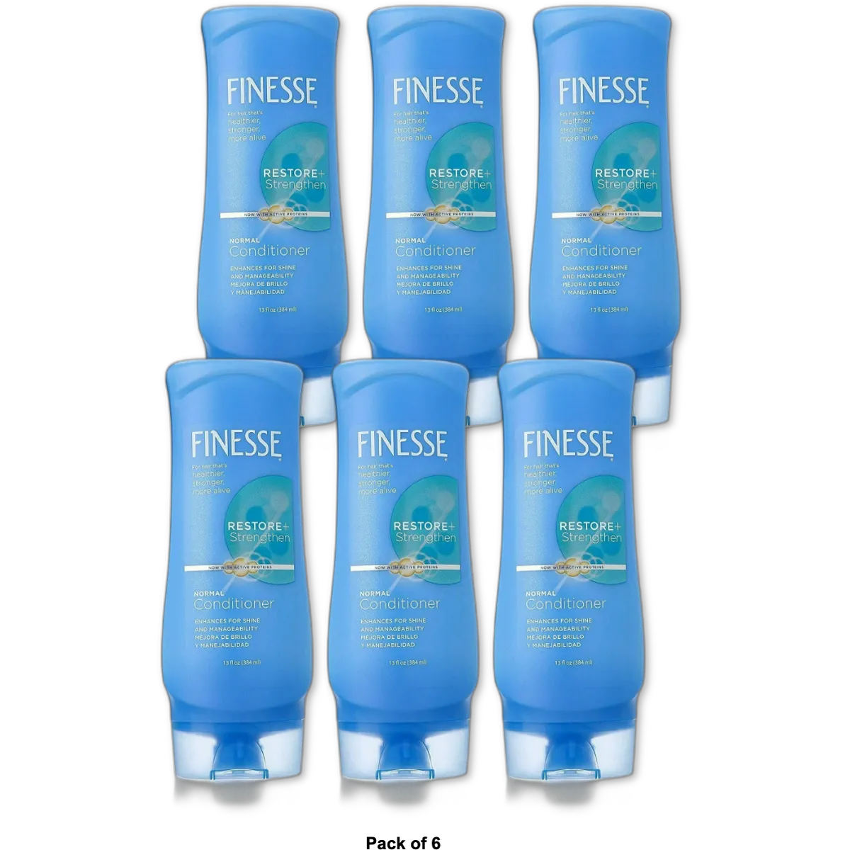 Finesse Self Adjusting Enhancing Hair Conditioner For Normal Healthy Hair13Oz (Pack of 6)