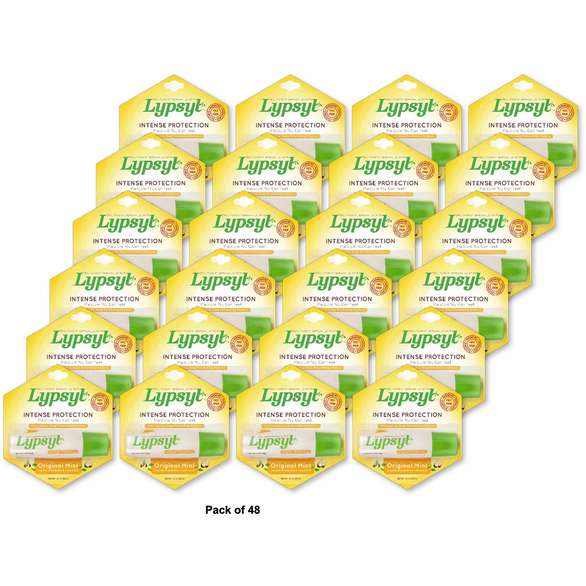 Lypsyl Intense Protection Original Mint Lip Balm 0.10Oz (Pack Of 48)