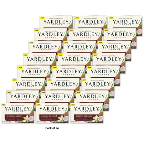 Yardley London Creamy Coconut Moisturizing Bath Bar 4.25Oz (Pack of 24)