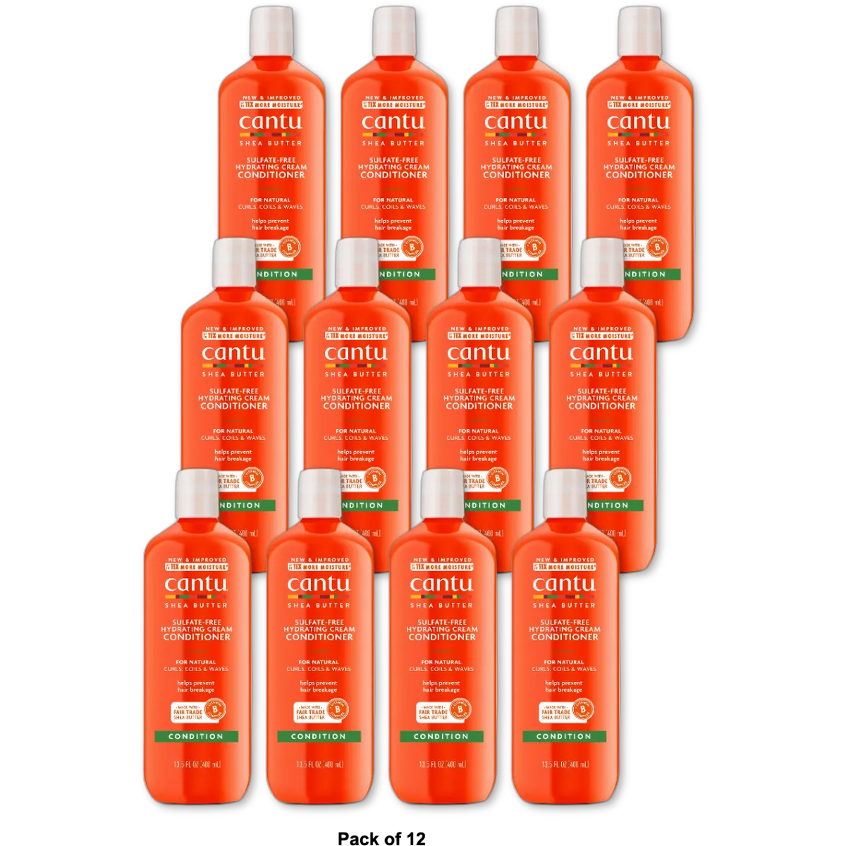 Cantu Shea Butter for Natural Hair Hydrating Cream Conditioner 13.5Oz (Pack of 12)
