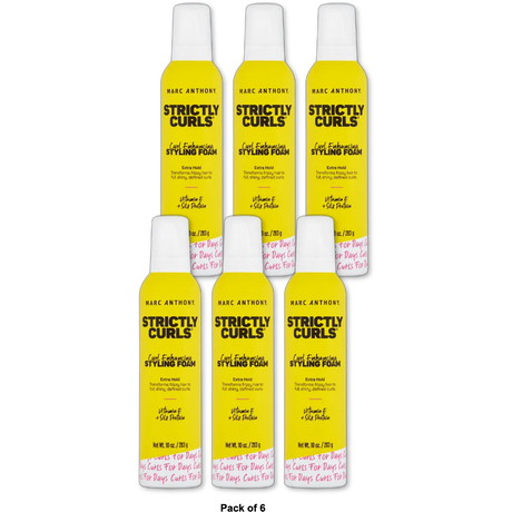 Marc Anthony Strictly Curls Curl Enhancing Styling Foam for Hair 10Oz (Pack of 6)