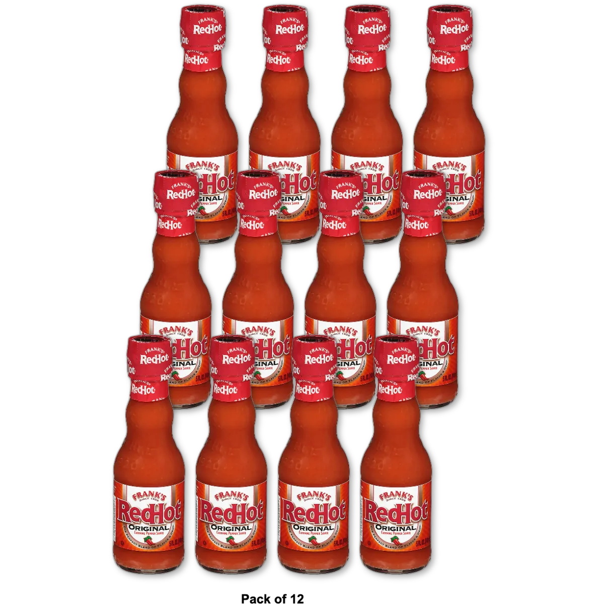 Franks RedHot Original Cayenne Pepper Hot Wing Sauce 5Oz (Pack of 12)