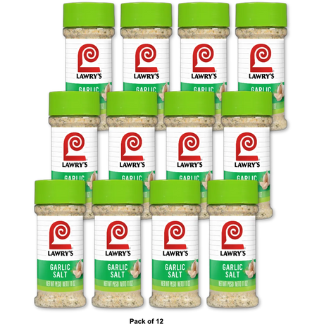 Lawrys Classic Coarse Ground Garlic Salt 11Oz (Pack of 12)