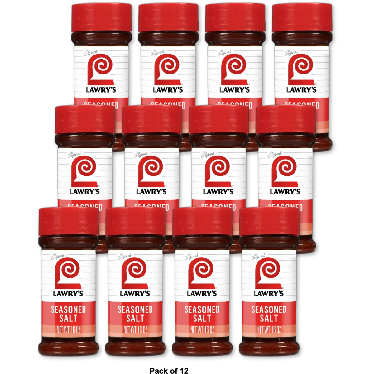Lawrys Economy Size Seasoned Salt Mixed Spices and Seasonings 16Oz (Pack of 12)
