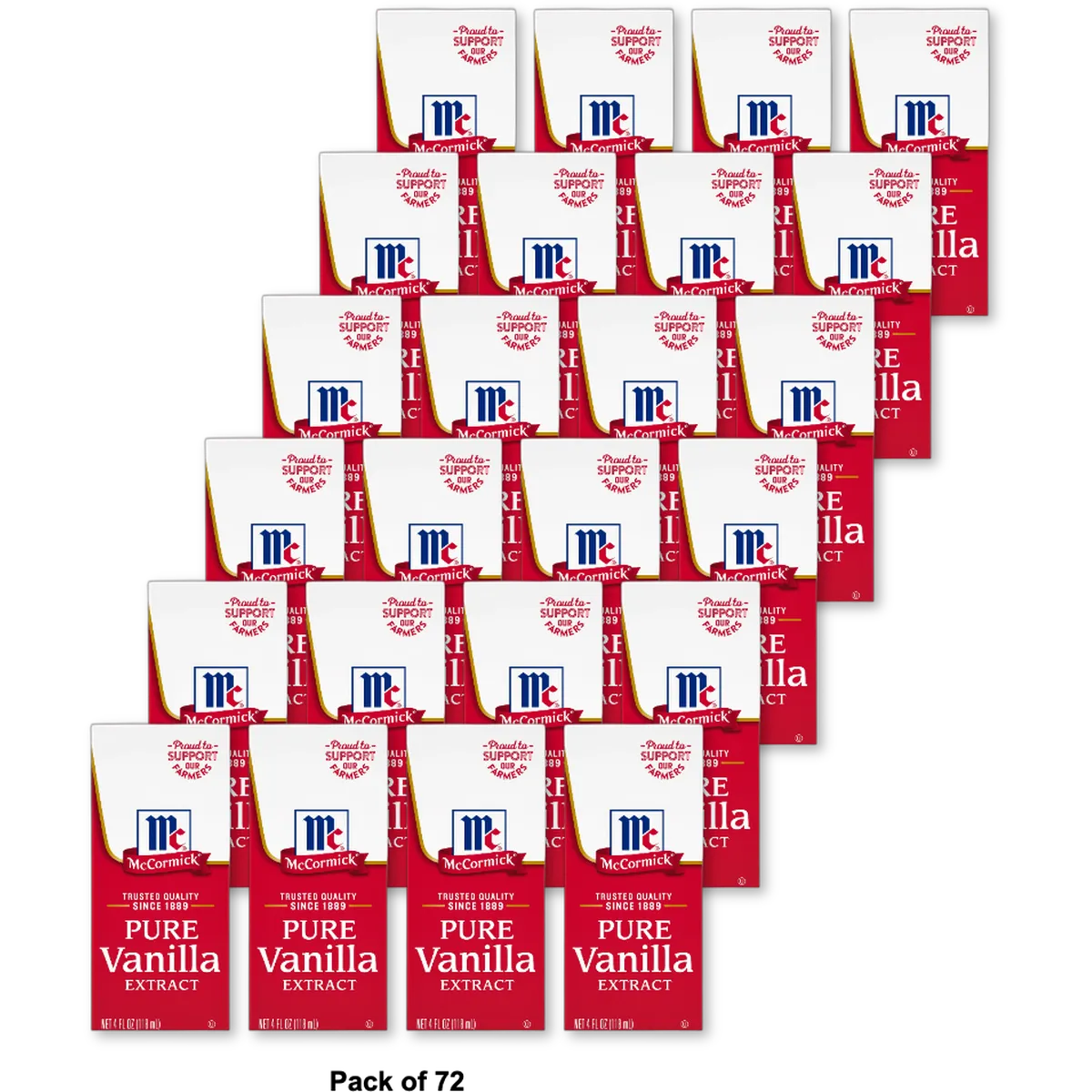 Mc Cormick All Natural Pure Vanilla Extract 4Oz (Pack of 72)