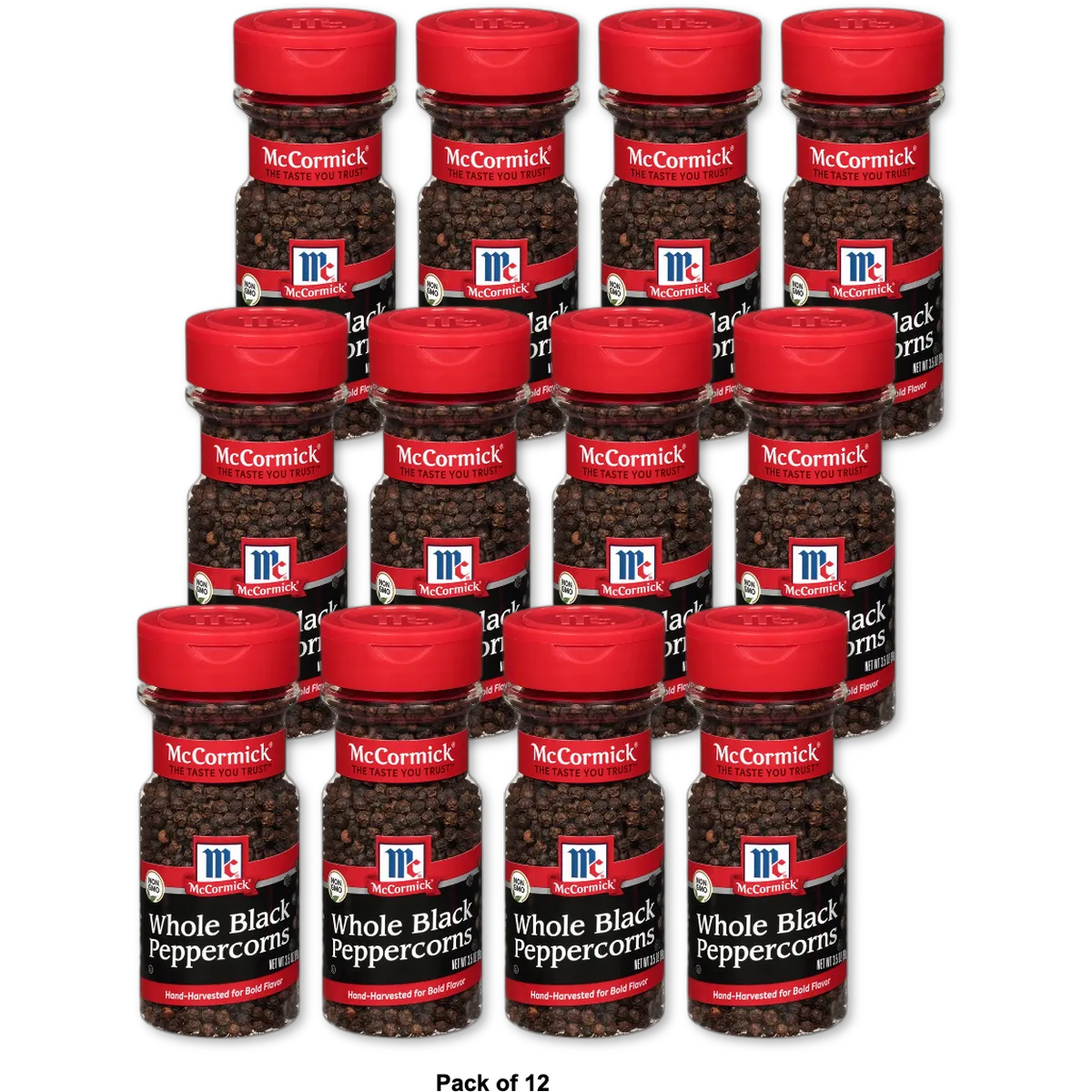Mc Cormick Black Pepper Whole 3.5Oz (Pack of 12)