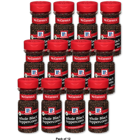 Mc Cormick Black Pepper Whole 3.5Oz (Pack of 12)