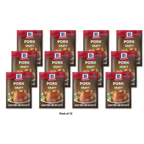 Mccormick Pork Gravy Mix 0.87Oz (Pack Of 12)