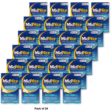 MidNite Sleep Aid Low Dose 1.5 mg Tablets Cherry Flavor 1.6oz (Pack of 24)
