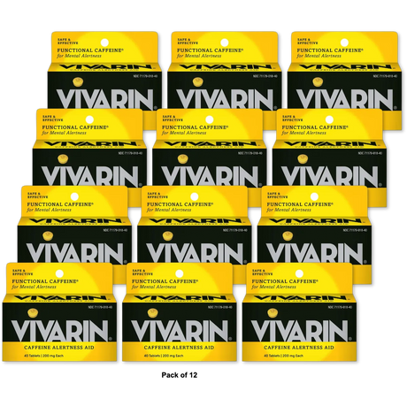 Vivarin Caffeine Alertness Aid 200 Mg Tablets 16oz (Pack of 12)