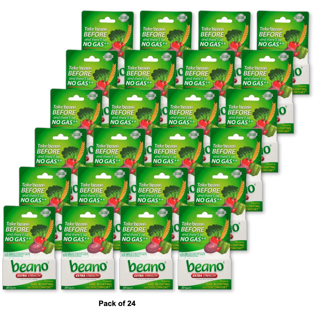 Beano Food Enzyme Dietary Supplement Tablets30 Each 0.96oz (Pack of 24)