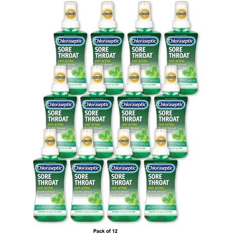Chloraseptic Sore Throat Spray Menthol 6Oz (Pack of 12)