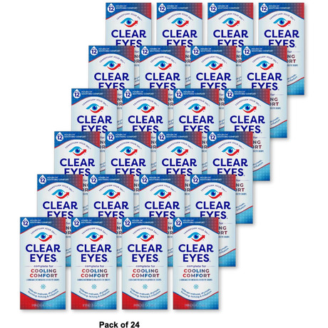 Clear Eyes Cooling Comfort Redness Relief Eye Drops0.5Oz (Pack Of 24)