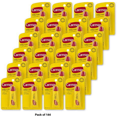 Carmex Moisturizing Lip Balm for Dry Chapped Lips 0.35Oz (Pack of 144)
