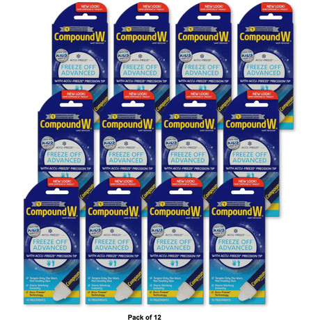 Compound W Wart Removal System Freeze Off Advanced Cream 15 Treatments 3.2oz (Pack of 12)