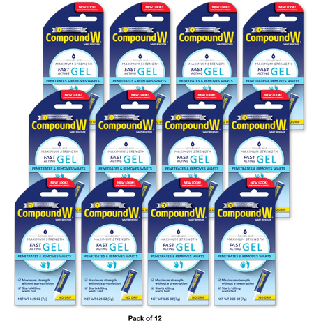 Compound W Wart Remover Maximum Strength Fast Acting Gel 0.25Oz (Pack Of 12)