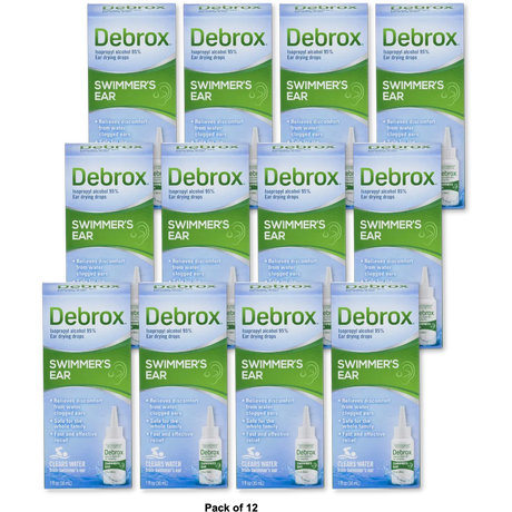 Debrox Swimmers Ear Relief Ear Drying Drops Water Clogged Relief 1Oz (Pack Of 12)