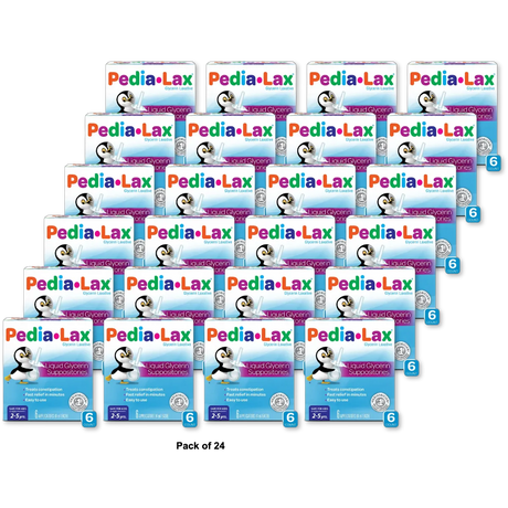 Fleet Pedia-Lax 4 Ml Liquid Glycerin Suppositories For Ages 25 Years6 Ea0.15Oz (Pack Of 24)