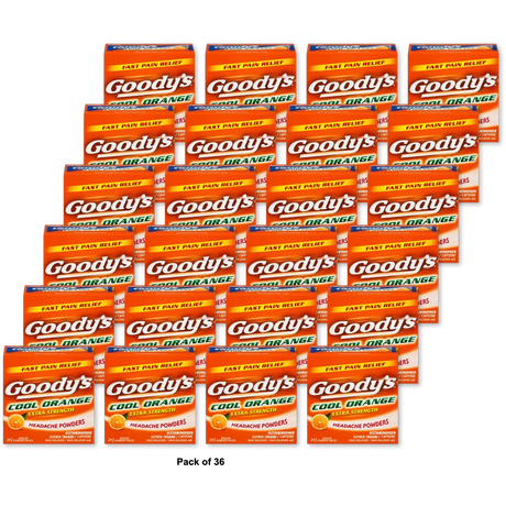 Goodys Extra Strength Headache and Pain Relief Powder Cool Orange 2.24oz (Pack of 36)
