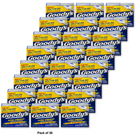 Goodys Extra Strength Headache Powders For Fast Pain Relief 1.44oz (Pack of 36)