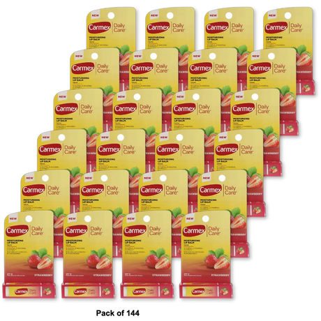 Carmex Moisturizing Strawberry Lip Balm Stick SPF15 0.35Oz (Pack of 144)