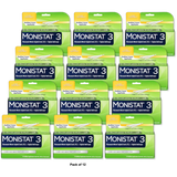 Monistat 3 Vaginal Antifungal Cream Prefilled Applicators 0.86Oz (Pack Of 12)