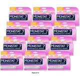 Monistat 7 Miconazole Nitrate Vaginal Cream Cure and Itch Relief 1.91oz (Pack of 12)