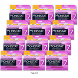 Monistat 7 Vaginal Antifungal Cream For 7 Days 1 Kit 1.59oz (Pack of 12)