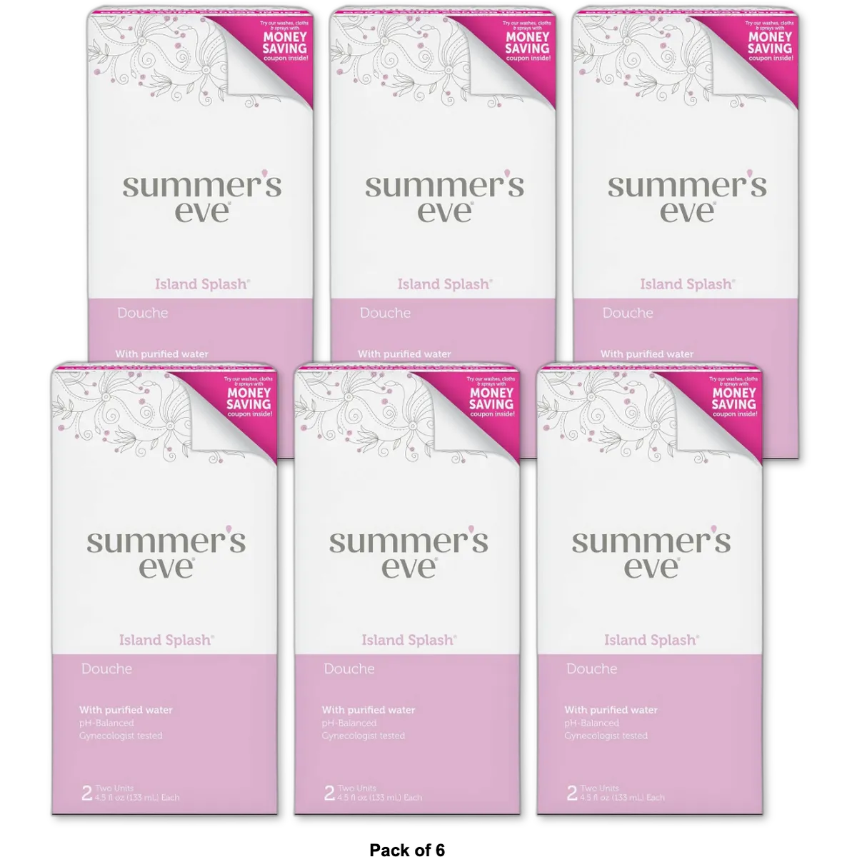 Summers Eve Cleansing Douche Island SplashTwin Pack 4.5oz (Pack of 6)