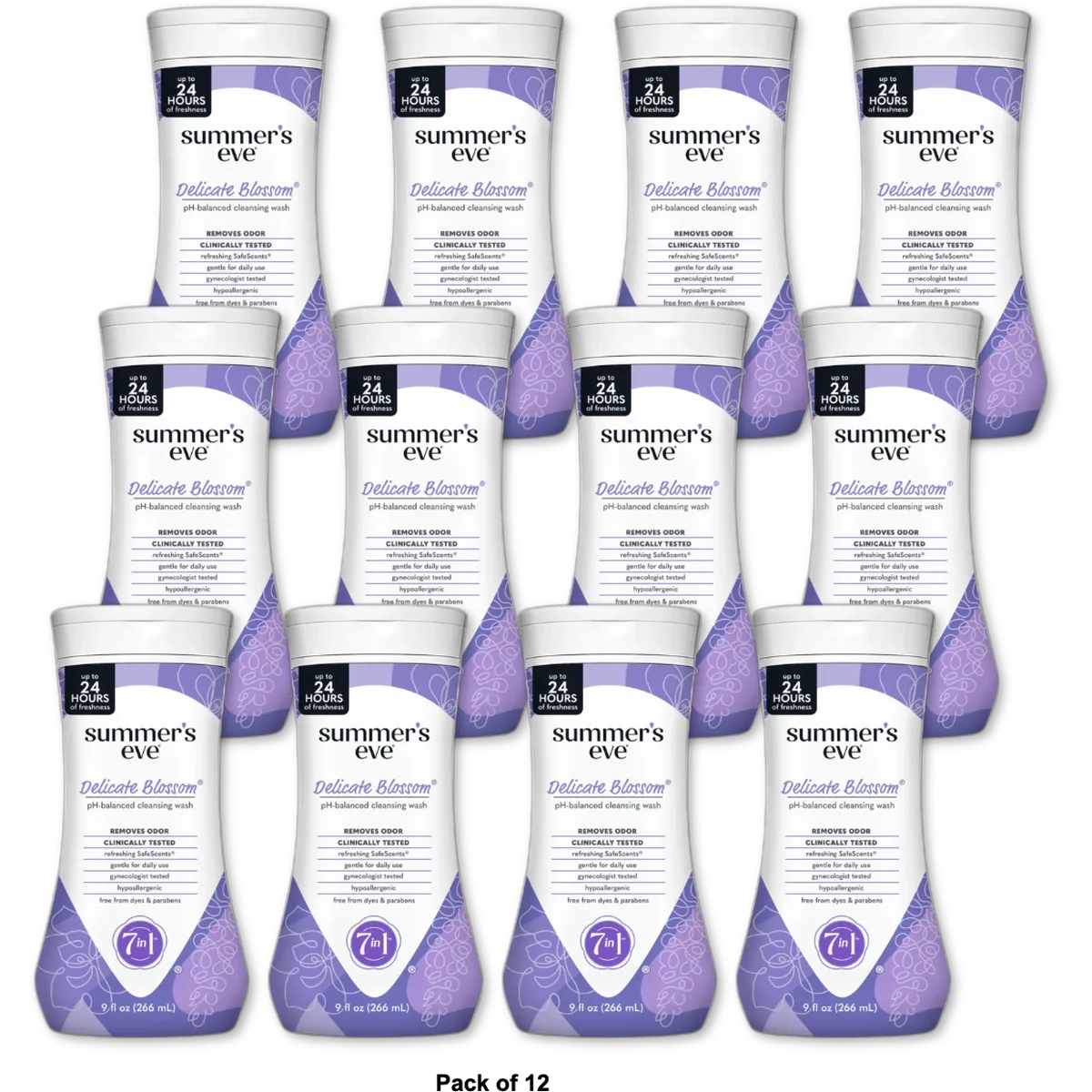 Summers Eve Cleansing Wash For Sensitive Skin Delicate Blossom 9Oz (Pack of 12)