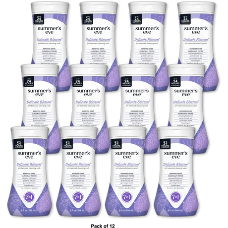 Summers Eve Cleansing Wash For Sensitive Skin Delicate Blossom 9Oz (Pack of 12)